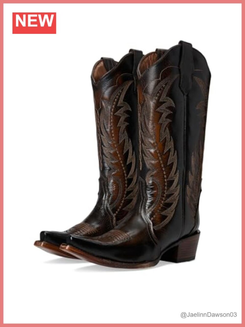 Corral Boots Embroidered Snip Toe Mid Calf Pull On Cuban Heel Western Boots